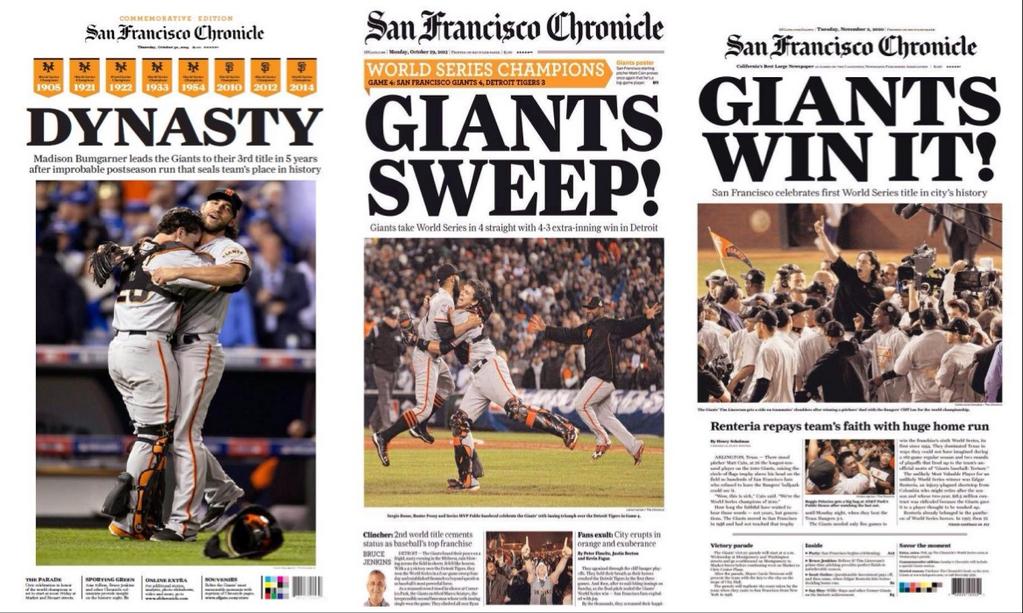 San Francisco Giants win World Series by sweeping the Detroit